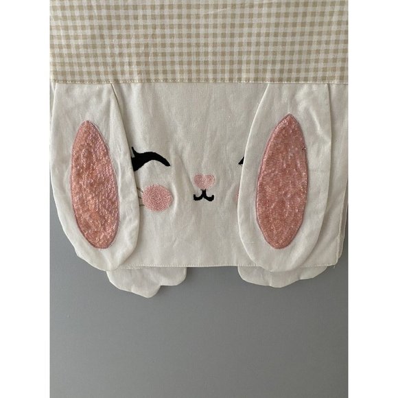 Bunny Rabbit Easter Table Runner Sequins Floppy Ears Isaac Mizrahi 14x72 New - Picture 2 of 10